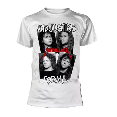 Buy Metallica Faces First Four Albums White T-Shirt NEW OFFICIAL • 17.99£
