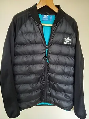 Buy Mens Adidas Puffer/varsity Jacket  Large Black/green • 30£