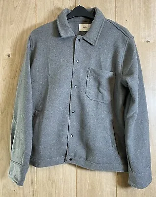 Buy Folk Luke Mens Wool Blend Jacket Coat Dark Grey Size 4 Large - New • 54.95£