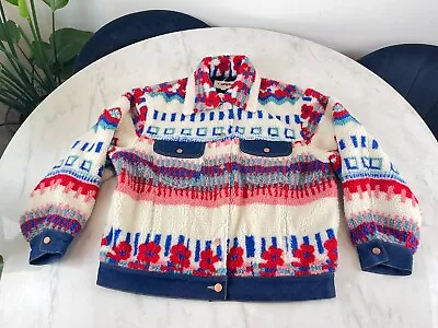 Buy Wrangler - Women’s Bomber Sherpa Denim Trucker Fleece Lined Jacket Pattern - S • 67£