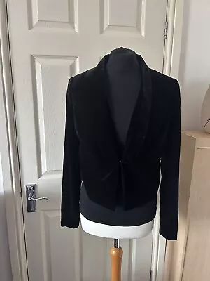 Buy Monsoon 12 Jacket Womens Velvet Long Sleeve Smart Blazer Gothic Black • 19.99£