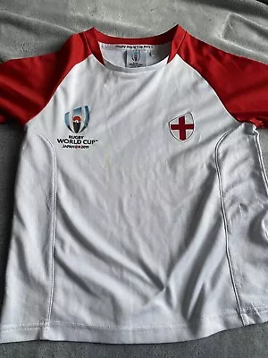 Buy Boys England Rugby World Cup Short Sleeved Top Age 9-10 Years • 0.99£