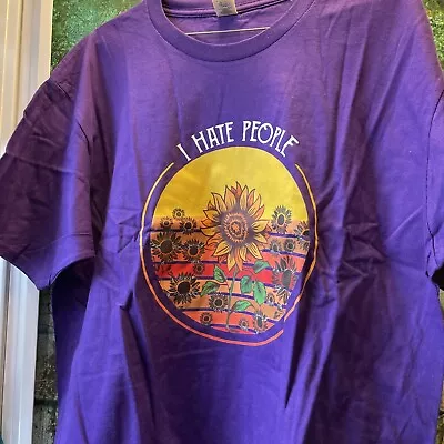 Buy Plus Size T Shirt New 2xl Purple “I Hate People” • 5£
