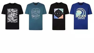 Buy Espionage (T370) Mens Plus Size Summer Theme T-Shirt In 4 Colour Options 2XL-8XL • 18.95£