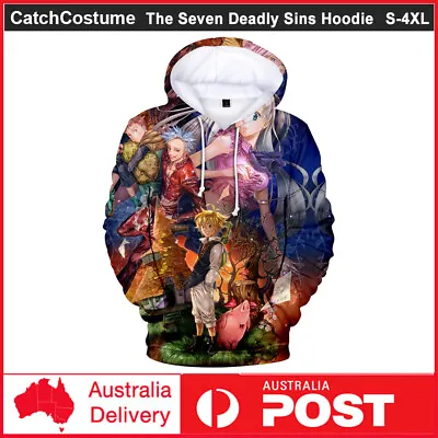 Buy Anime The Seven Deadly Sins Hoodie 3D Printed Sweatshirts Pullover Jacket Coat • 22.75£