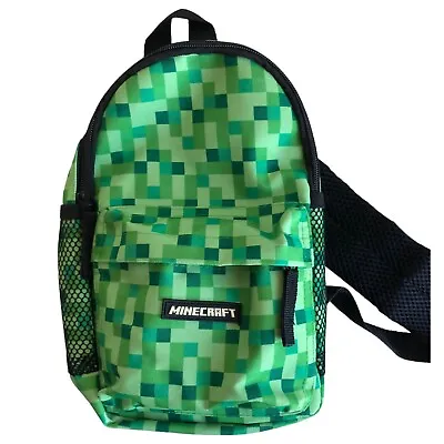 Buy Minecraft Green Logo Mini Backpack W/ Single Adjustable Strap EXCLUSIVE MERCH • 18.89£