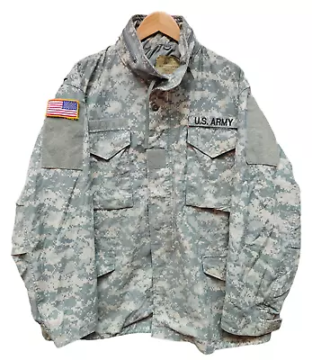 Buy US Army Issue ACU Digital Cold Weather Field M65 Combat Jacket Large Reg #21 • 79.95£