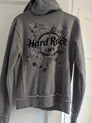 Buy Grey Ladies Hoodie Hard Rock Cafe Size Small • 16.89£