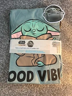 Buy Disney Star Wars Baby Yoda Grogu Pyjama Set Nightwear Size 18/20 XL • 22.99£