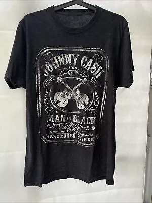 Buy Johnny Cash T-Shirt Size Large The Man In Black Front Graphic • 14.99£