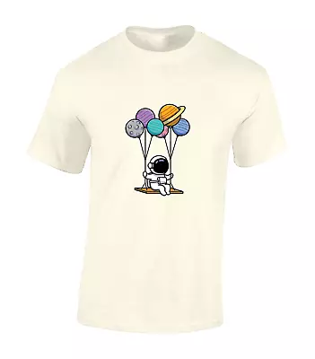 Buy Planet Balloons Astronaut Mens T Shirt Spaceman Funny Cool Design New Top • 7.99£