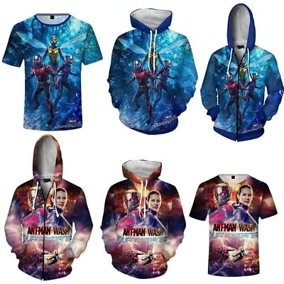 Buy Cosplay Ant-Man And The Wasp Quantumania Hoodie T-Shirt Jacket Mens Coat Costume • 10.79£
