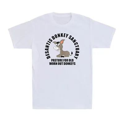 Buy DeSantis Donkey Sanctuary Funny Donkeys Political Joke Meme Men's T-Shirt • 13.99£