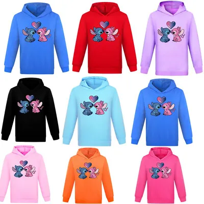 Buy Kids Lilo And Stitch Hoodies Jumper Christmas Sweatshirt Long Sleeve Pullover • 8.99£