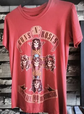 Buy Guns N Roses T Shirt Appetite For Destruction Rock Band Merch Tee Size Small • 12.50£