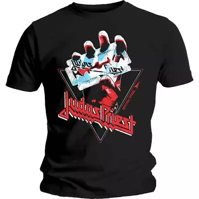 Buy Official Judas Priest T Shirt British Steel Triangle Black Classic Rock Metal • 16.28£