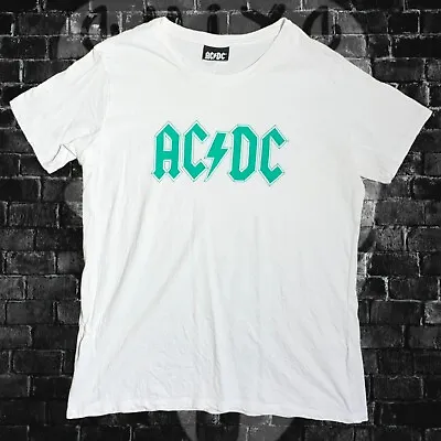 Buy AC/DC Band Merch Rock N Roll Heavy Metal Mens T-shirt L Vintage Graphic Print • 12.49£