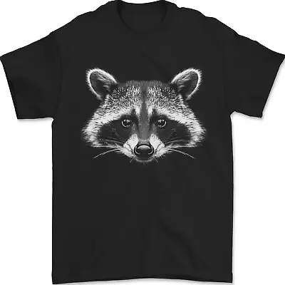 Buy Raccoon Face Mens T-Shirt 100% Cotton • 8.49£