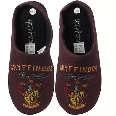 Buy Mens Harry Potter Slippers Gryffindor Crest Novelty Slip On Mules Size Uk 7-12 • 11.45£