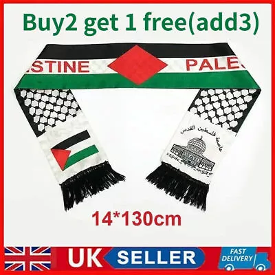 Buy Palestine Scarf 14*135cm ,Palestine Flag Scarf Palestinian NEW • 4.89£