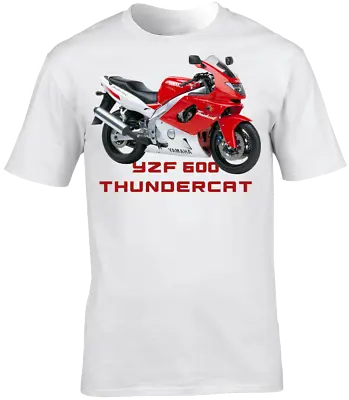 Buy Motorcycle T-Shirt YZF 600 Thundercat Motorbike Biker Short Sleeve Crew Neck • 16.99£