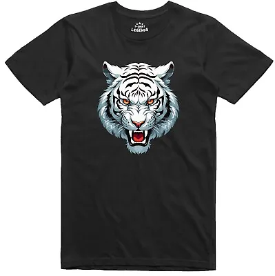 Buy Mens T Shirt Tiger Print Regular Fit 100% Cotton Tee • 11.99£