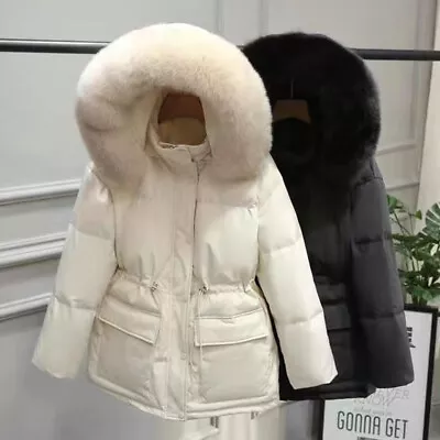 Buy New Womens Ladies Quilted Winter Coat Puffer Fashion Fur Hooded Jacket Parka • 25.99£
