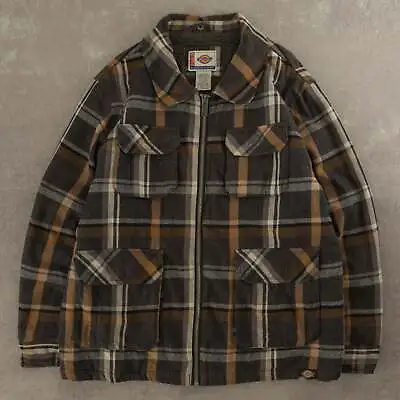 Buy Dickies Vintage Checked Sherpa Lined Jacket XL Men's Grey • 50£