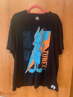 Buy Space Jam A New Legacy Men’s T Shirt Bugs Bunny Tune Squad Black Size 2XL UK • 3£