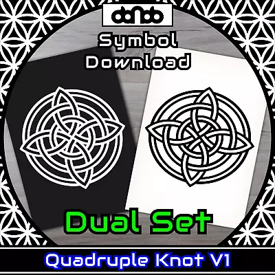 Buy Quadruple Knot V1 Dual Set - Symbol - SVG PNG JPG PDF PSD AI EPS [2D Download] • 1.81£