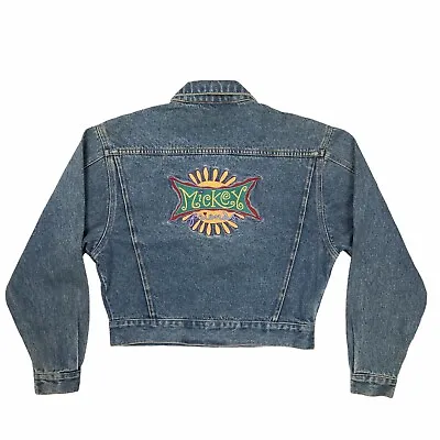 Buy Vintage Disney Denim Jacket Embroidered Mickey Mouse And Friends Womens Small • 102.99£