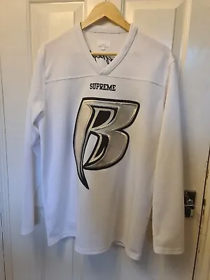 Buy Supreme Ruff Ryders DMX Hockey Shirt White Size Large • 175£