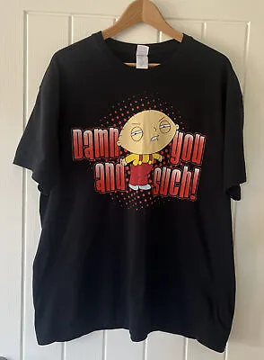 Buy Mens Family Guy 2011 Stewie Griffin Gildan T Shirt Black -Size XL • 8.99£