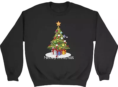 Buy Meowy Christmas Xmas Mens Womens Sweatshirt Jumper Gift • 15.99£