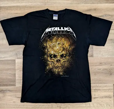 Buy Men's Metallica Black Skull Print T Shirt Metal Rock Band T - Size M • 9.99£