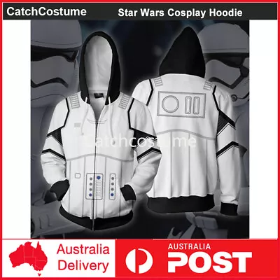 Buy Star Wars Stormtrooper Creative Hoodie Cosplay Costume Zipper Sweatshirts Jumper • 24.53£