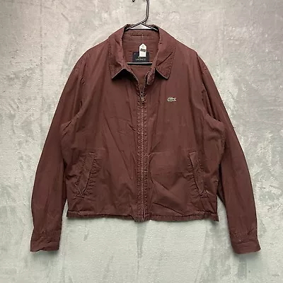 Buy Lacoste Harrington Jacket Men’s Large Burgundy Red Full Zip Logo  • 24.99£