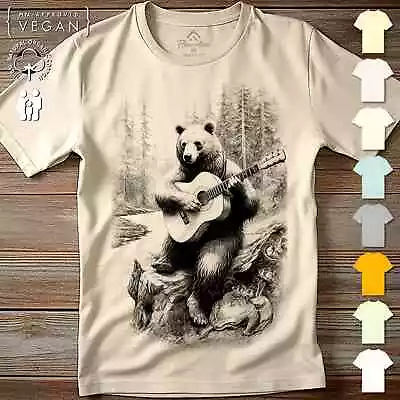 Buy Bear Playing Guitar T-Shirt Animals Nature Music Rock Forest Wild Jamming F015 • 11.99£
