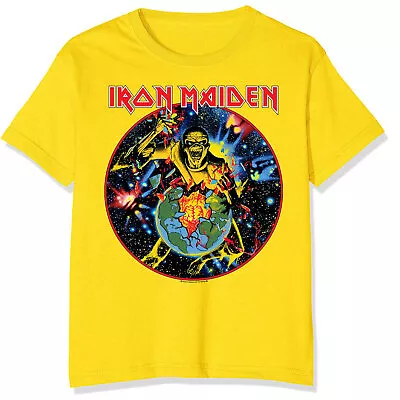 Buy Iron Maiden World Piece Tour Circle Yellow T-Shirt NEW OFFICIAL • 16.59£