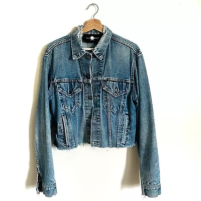 Buy After Party By Nasty Gal Women Size S/M Crop Hillary Denim Jacket Levi’s Strauss • 47.99£