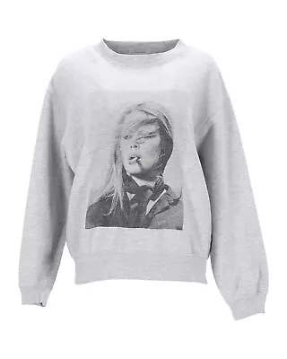 Buy Anine Bing Women's Vintage-Inspired Grey Cotton Sweatshirt With Iconic Style In  • 356£