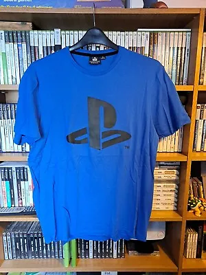 Buy Official Sony Playstation Logo T Shirt  Blue - Size XL • 5£
