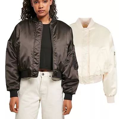 Buy Urban Classics Ladies - SATIN BOMBER Short Oversized Jacket • 69.90£