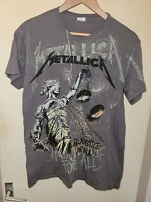 Buy Metallica And Justice For All T Shirt All Over Print Size M Metal  Distressed • 19.99£