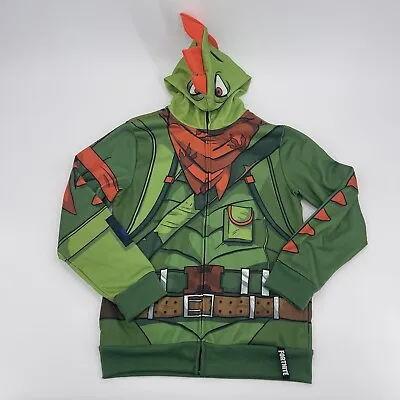 Buy Fortnite Rex Hoodie Jacket Boys Youth Large Full Zip With Mesh Face Cosplay • 20.07£