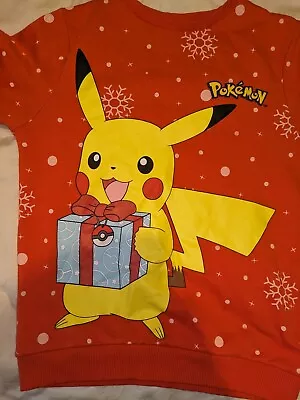 Buy George Boys/Kids Official Pikachu Pokémon Christmas Jumper Festive • 0.99£