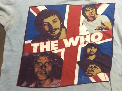 Buy VINTAGE THE WHO SMALL SIZE T-SHIRT FROM THE 70s Well Worn Over 50 Years Old • 25£