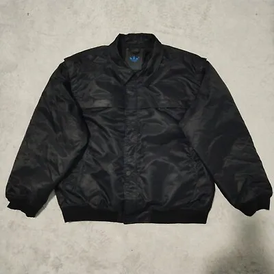 Buy Adidas Jacket Mens L Black Blue Version Bomber Embroidered Removable Sleeve Vest • 42.90£