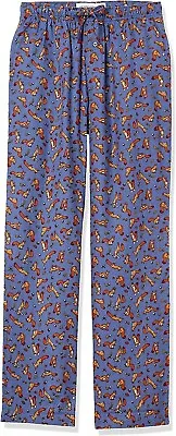 Buy Christmas Pyjama Pants Mens Medium Blue Drawstring Squirrel Bottoms Trouser • 9.99£