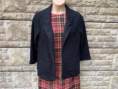 Buy Ladies New Look Black Open Style Blazer Jacket UK 16 • 6.99£